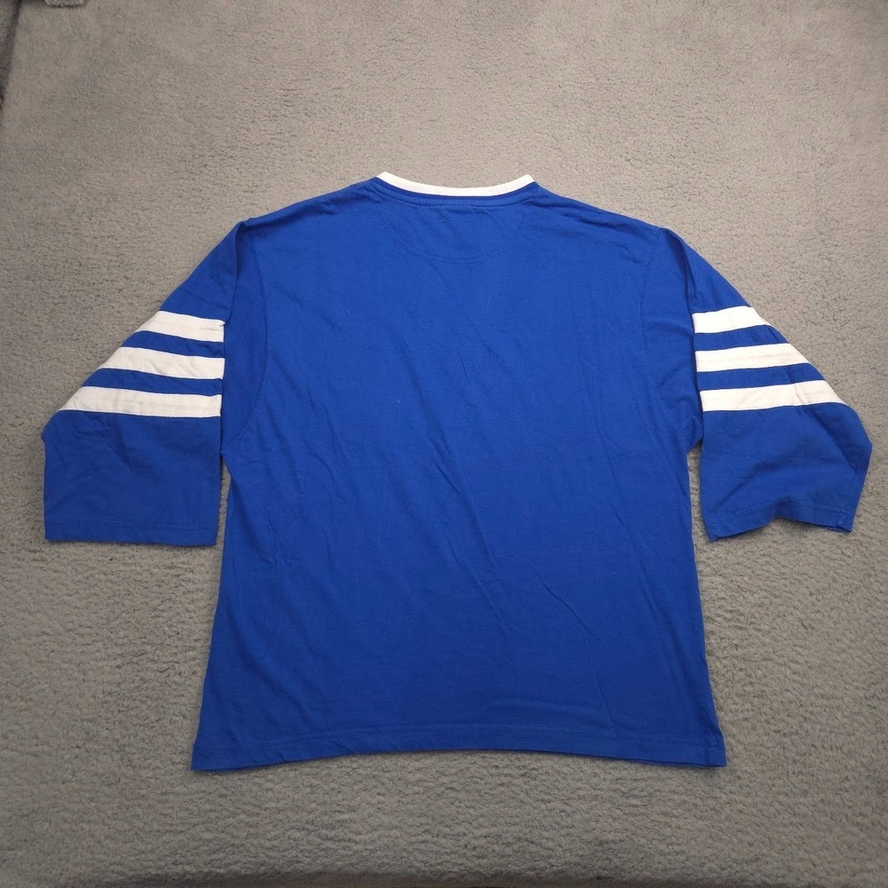 Vintage 2000 Indianapolis Colts Pro Knit Shirt Mens L Blue 3/4 Sleeve NFL - Picture 2 of 9